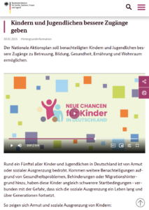 Ein Videofenster mit Icons von Kindern und bunten Vierecken.