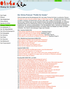 Ein Screenshot von den Folgen des Ohrka-Podcasts mit dem Orca-Logo.