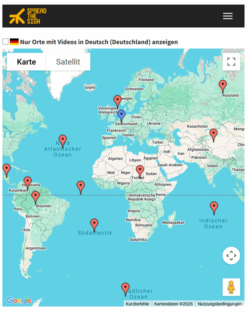 Ein Screenshot mit einer Weltkarte mit unzähligen Wegmarkern.