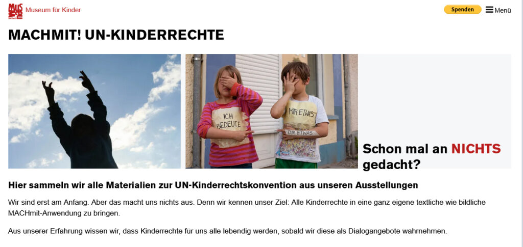 Fotos von Kindern, die darstellen, was einzelne Kinderrechte für sie bedeuten.