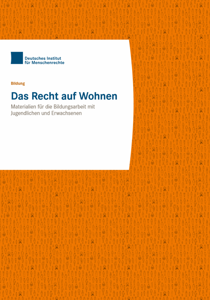 Deckblatt in Orange mit Titel und Logos.