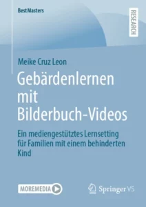 Ein Buchcover mit verschiedenen Blautönen, Titel und Logos.