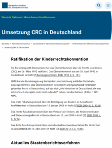 Screenshot mit Logo, Überschrift und Text.