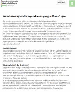 Website-Screenshot mit Logo und Text