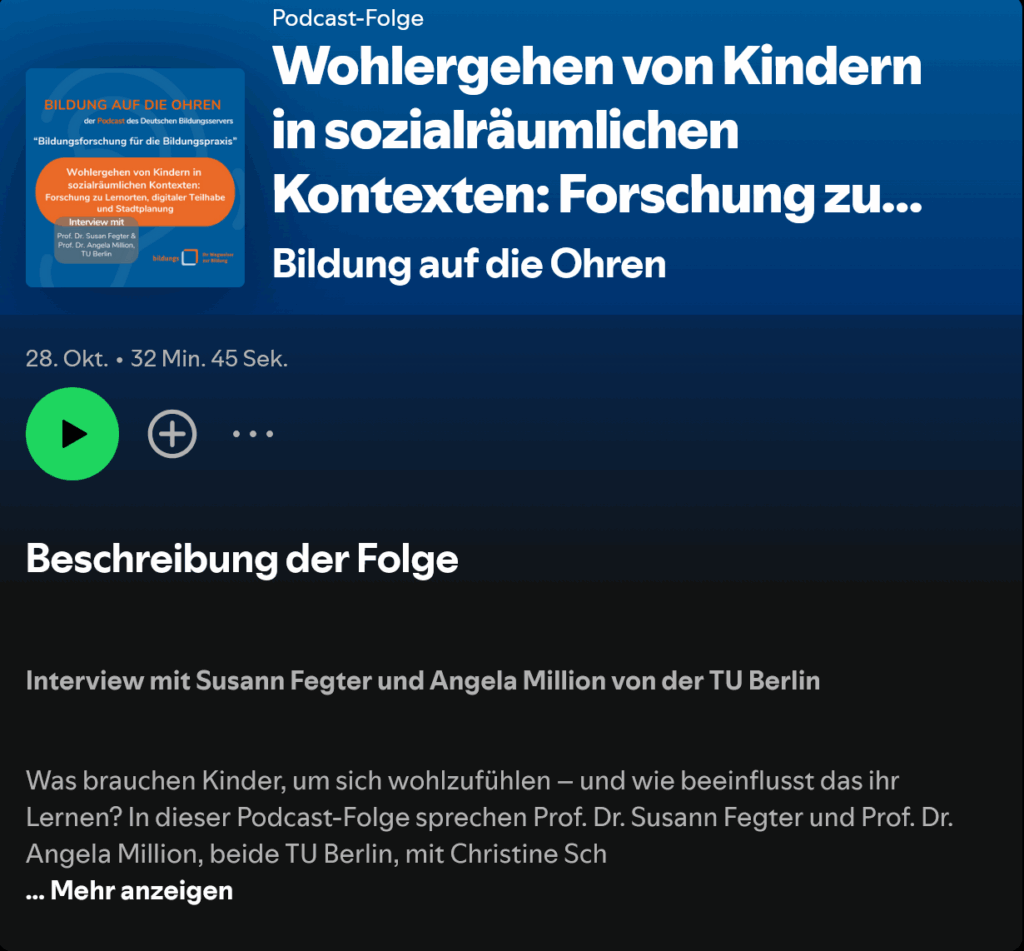 Ankündigung des Podcasts mit Überschrift, Beschreibung und Interviewees.