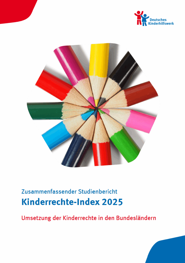 Ein Cover mit Buntstiften, Titel und Logo.