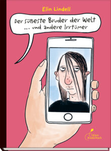 Ein Foto von einer Person auf einem Smartphone.