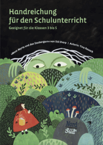 Hinter bunten Hügeln versteckt sich Moor Myrte mit ihrem Zaubergarn.
