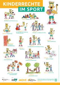 © Deutsche Sportjugend im DOSB Leopard Move erklärt auf einem Poster die Kinderrechte.
