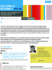 Screenshot der Website mit dem Fachartikel