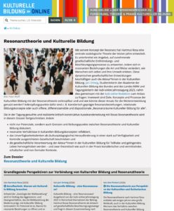 © Kulturelle Bildung Online Screenshot mit einem Foto, auf dem Menschen durch Bewegungen miteinander interagieren.