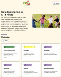 © Bundesarbeitsgemeinschaft (BAG) Mehr Sicherheit für Kinder e.V. Kinder, die eine Übung ausprobieren, um zu lernen, wie sie bei einem Unfall reagieren können.