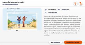 Leo und Lupe erfahren in einer großen Schatzsuche etwas über die Kinderrechte.