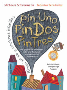 © SchauHoer Verlag Aus einem Schornstein steigt eine Rauchwolke mit dem spanischen Kinderreim "Pin uno, Pin dos, Pin tres" auf.