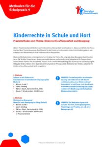 © Deutsches Kinderhilfswerk e.V. Deckblatt zu der Praxismethode mit Text und Logo.