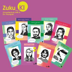 © kosmos b e.V. Karten mit verschiedenen Rollen in dem Planspiel Zuku_KI